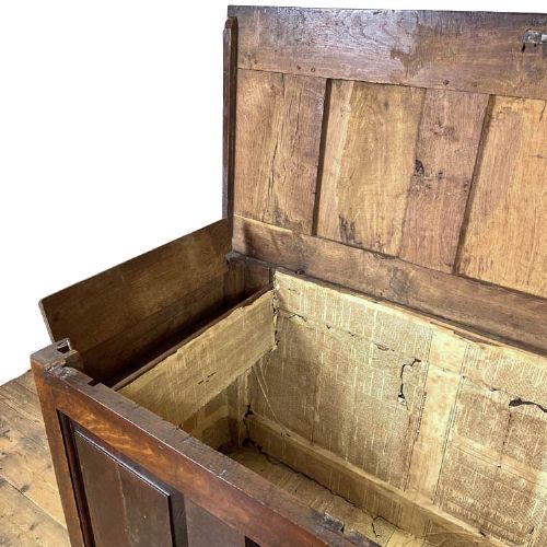 fig 2. Antique 18th Century Oak Mule Chest