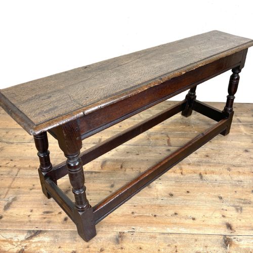 fig 1. Antique 18th Century Joined Oak Bench