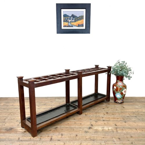 fig 1. Large Antique Oak Umbrella Stand