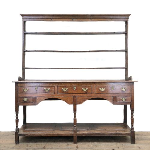 Large Antique Welsh Oak Pot Board Dresser