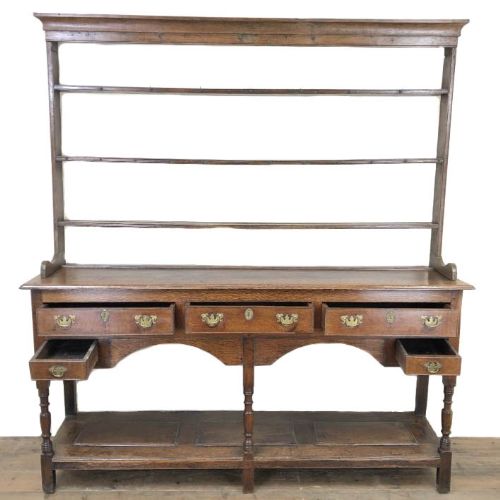 fig 2. Large Antique Welsh Oak Pot Board Dresser