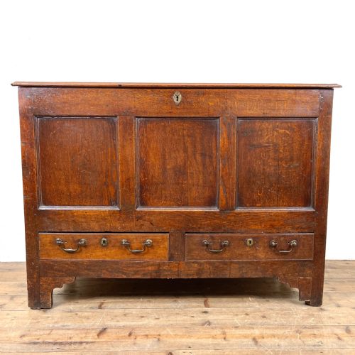 Large 18th Century Antique Oak Mule Chest