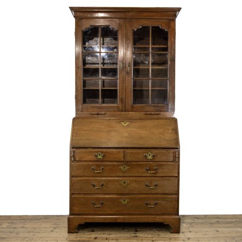 Georgian Antique Mahogany Bureau Bookcase