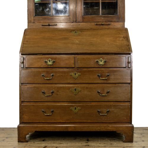 fig 1. Georgian Antique Mahogany Bureau Bookcase