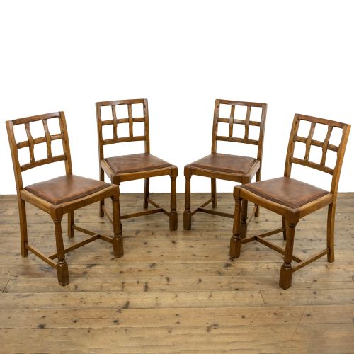 Set Four Oak Chairs in 'Mouseman' Style