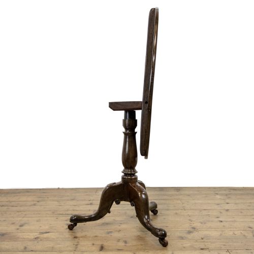 fig 1. Antique Mahogany Tilt Top Table with Castors