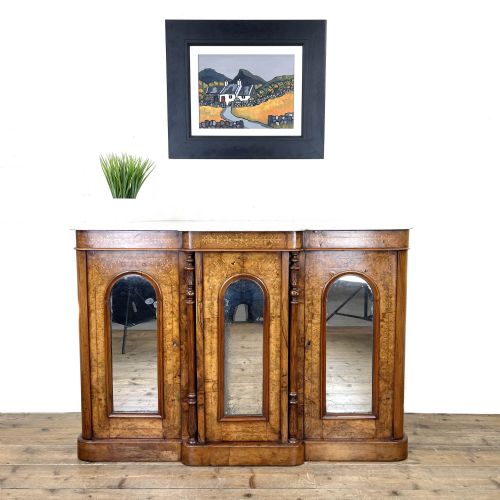 fig 1. Antique Victorian Inlaid Walnut Credenza