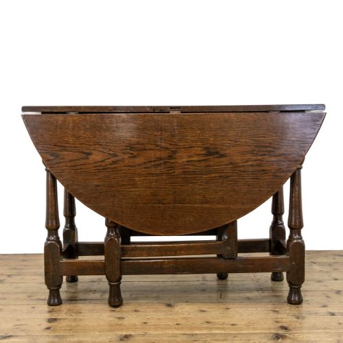 fig 1. 18th Century Antique Oak Gate Leg Table