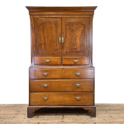 Antique Welsh Oak Two Stage Press Cupboard