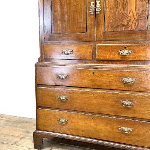 fig 2. Antique Welsh Oak Two Stage Press Cupboard