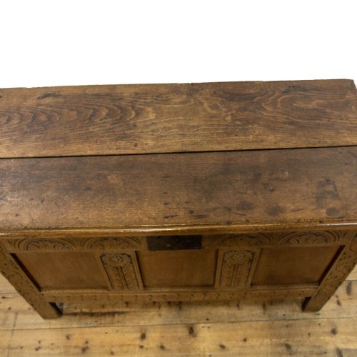 fig 2. 18th Century Antique Carved Oak Coffer