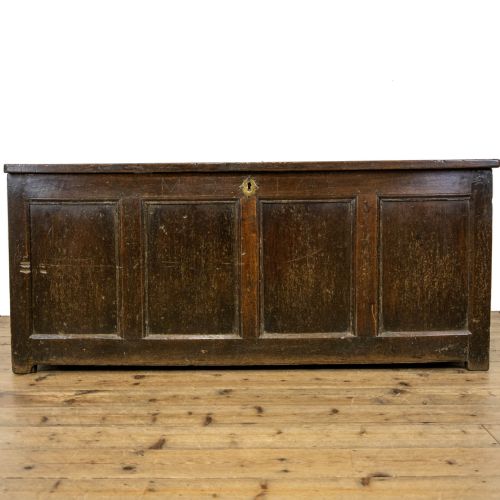 fig 1. 18th Century Antique Oak Coffer