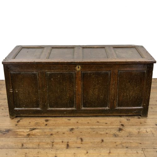 fig 2. 18th Century Antique Oak Coffer