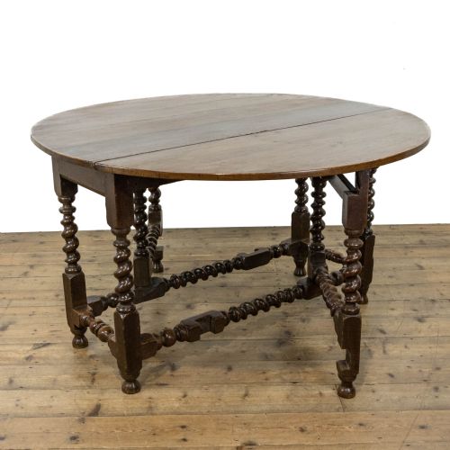 fig 1. Antique Oak Gateleg Table