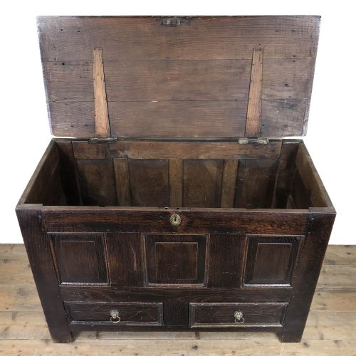 fig 1. Antique 18th Century Oak Coffer