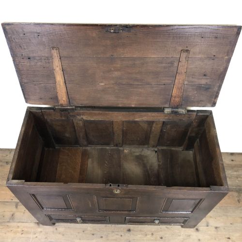 fig 2. Antique 18th Century Oak Coffer