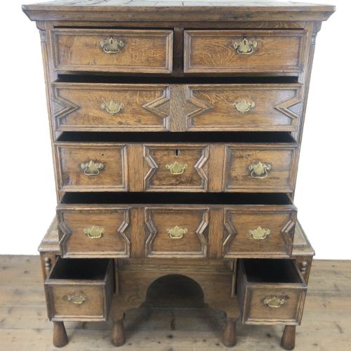 fig 2. 18th Century Antique Oak Chest of Drawers