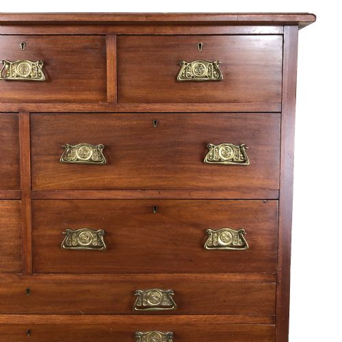 fig 1. Antique Mahogany Chest of Drawers