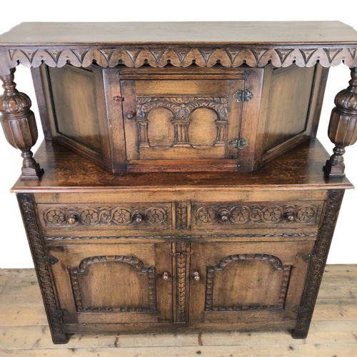 fig 1. Antique English Oak Court Cupboard