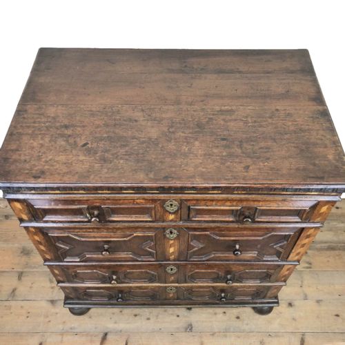 fig 1. Antique 17th Century Oak Chest of Drawers