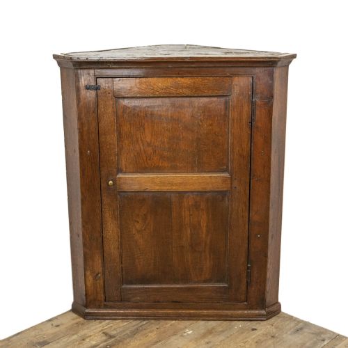 Antique Oak Hanging Corner Cupboard