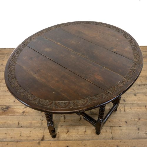 fig 1. 17th Century Antique Oak Gate Leg Table