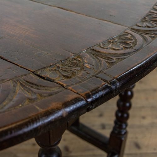 fig 2. 17th Century Antique Oak Gate Leg Table