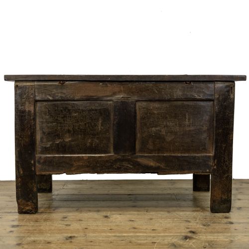 17TH CENTURY ANTIQUE OAK COFFER - ADDITIONAL PHOTO 5