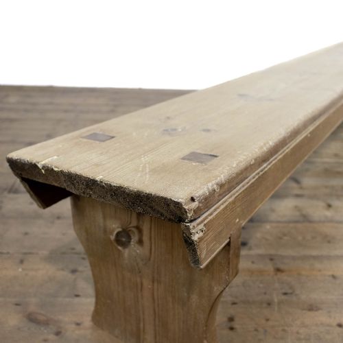 fig 2. Long Rustic Pitch Pine Bench