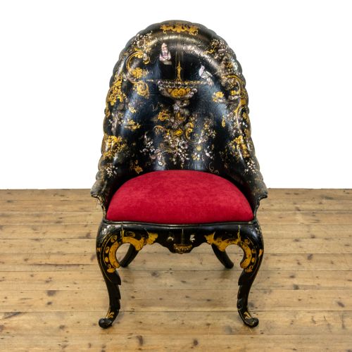 fig 1. Victorian Antique Papier-mâché Side Chair