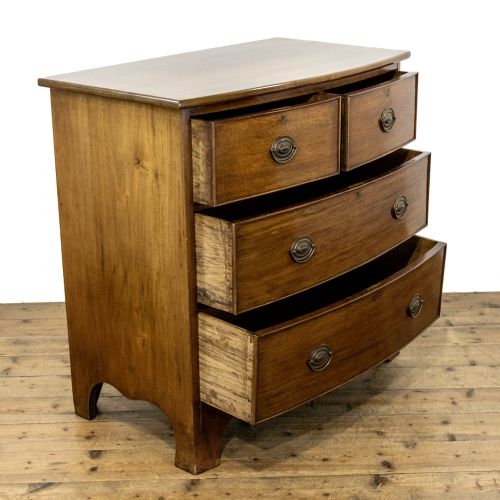 fig 2. Antique Mahogany Bow Front Chest of Drawers