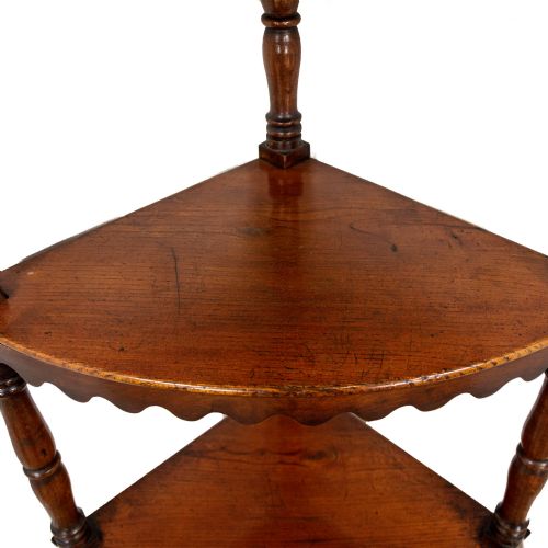 fig 2. 19th Century Antique Elm Six Tier Corner Whatnot