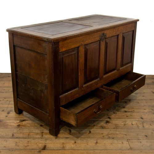 fig 1. 18th Century Antique Oak Mule Chest