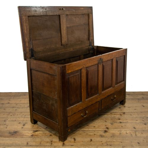 fig 2. 18th Century Antique Oak Mule Chest