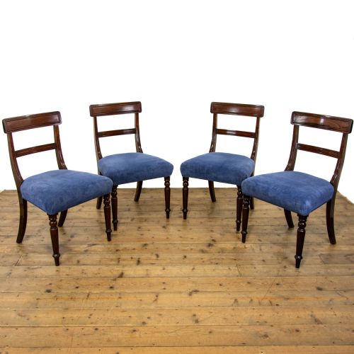 Set of Four 19th Century Mahogany Bar Back Dining Chairs