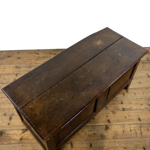 fig 1. 18th Century Antique Oak Coffer 