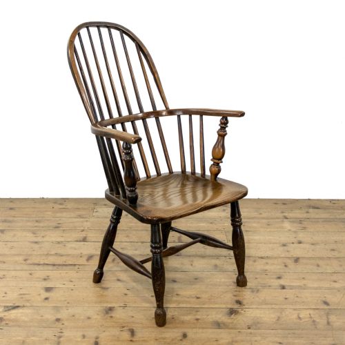 fig 1. 19th Century Oak and Elm Windsor Armchair 