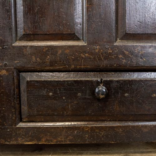 fig 1. 18th Century Antique Oak Mule Chest