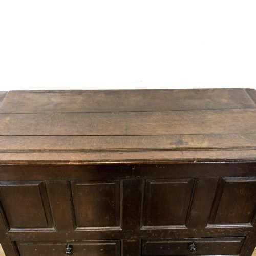 fig 2. 18th Century Antique Oak Mule Chest