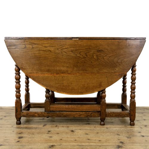 fig 1. Antique Oak Gateleg Table