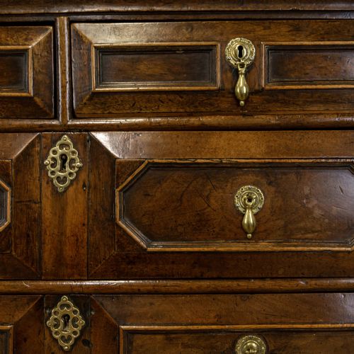 fig 1. 17th Century Antique Oak Chest of Drawers