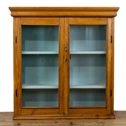 Antique Pine Glazed Two Door Cabinet