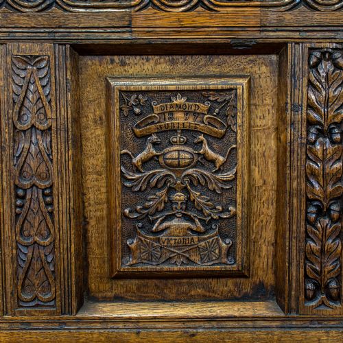 fig 1. 19th Century Antique Oak Coffer