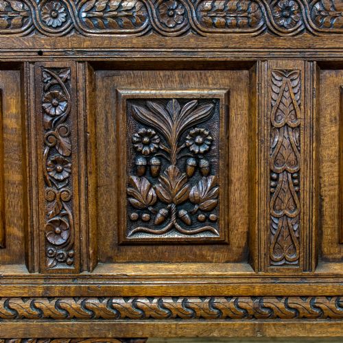 fig 2. 19th Century Antique Oak Coffer