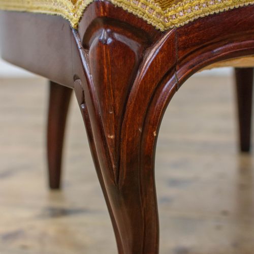 fig 3. Harlequin Set of Three Victorian Balloon Back Armchairs