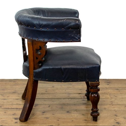 fig 1. Antique Victorian Mahogany Library Chair