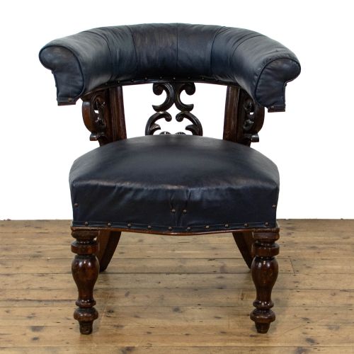 fig 2. Antique Victorian Mahogany Library Chair