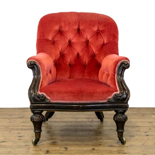 fig 1. Victorian Antique Upholstered Armchair