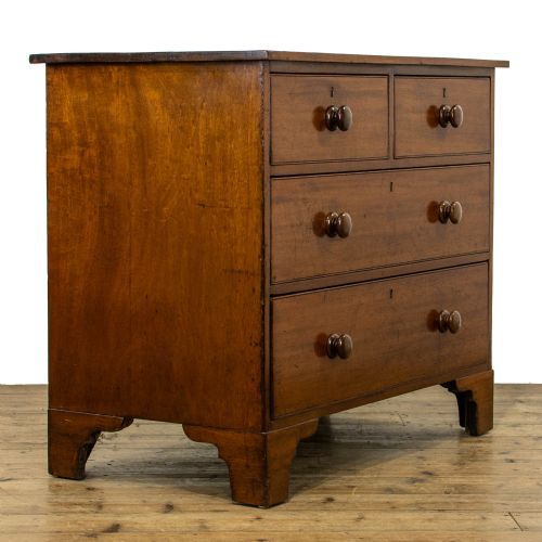 fig 1. Small Victorian Antique Mahogany Chest of Drawers