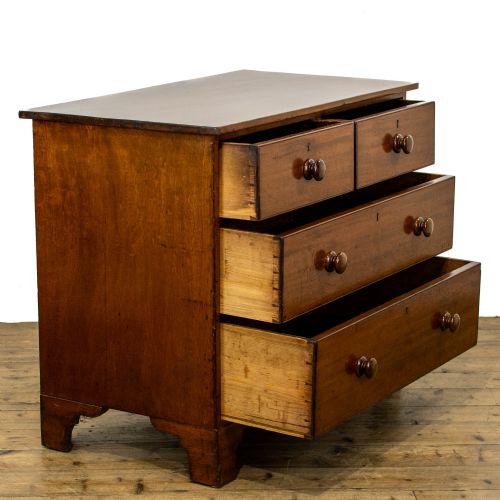fig 2. Small Victorian Antique Mahogany Chest of Drawers